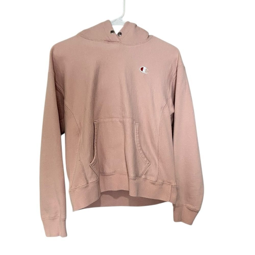 Champion Reverse Weave Womens Hoodie Small Pink